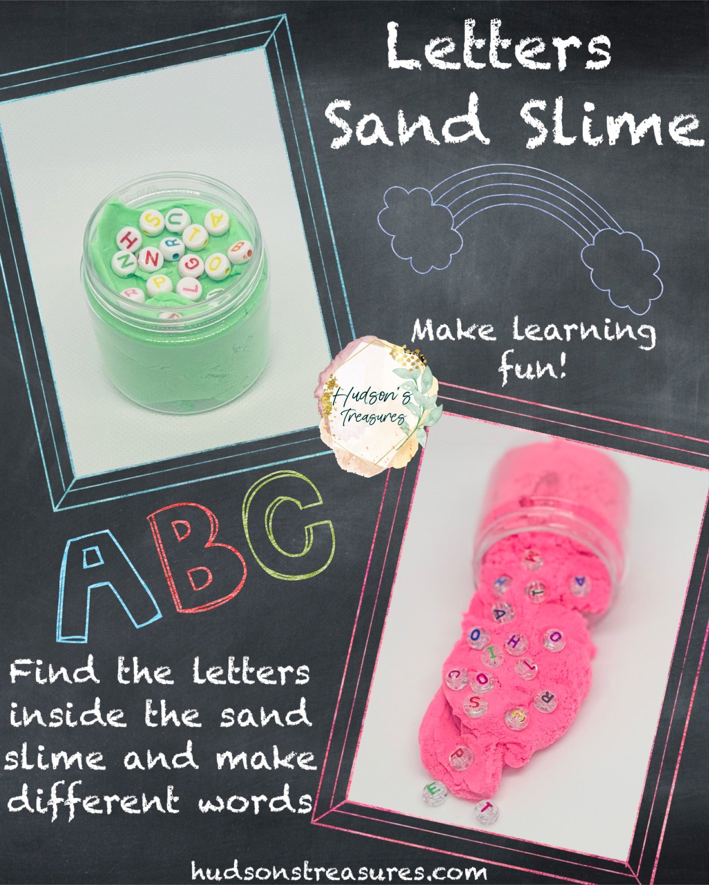 Letters Sand Slime- Make your own words