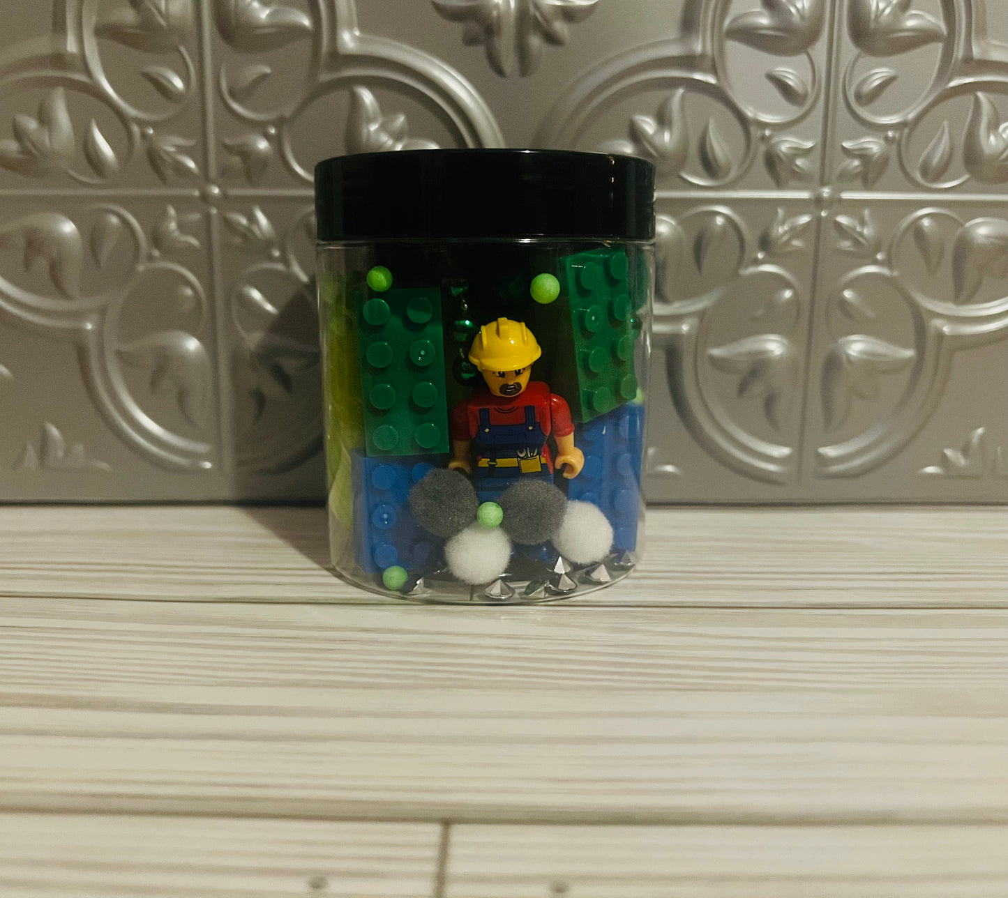 Sensory Dough Jar (LEGO)