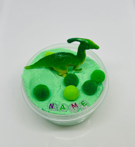 Sensory Sand Slime- Dino & Custom Name